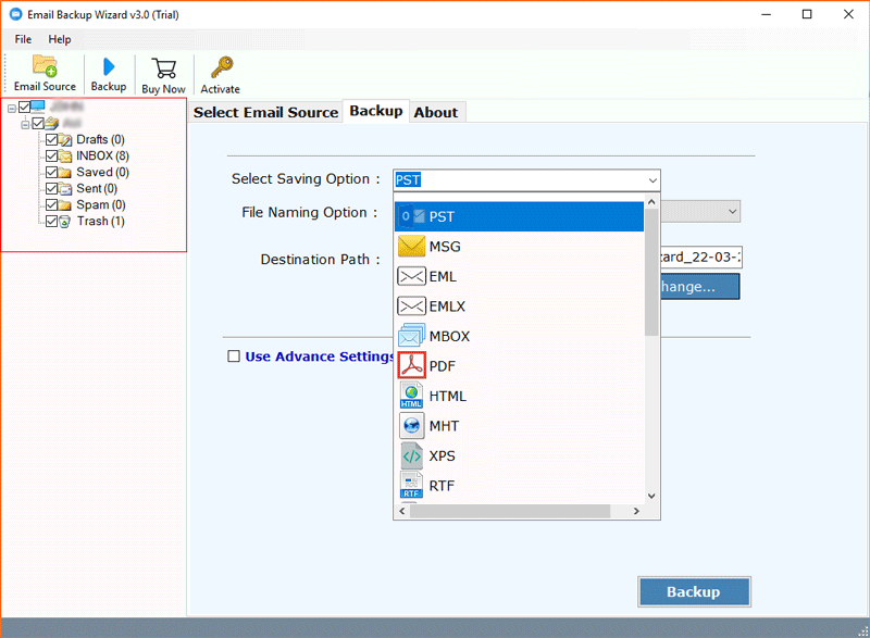 tick required folders