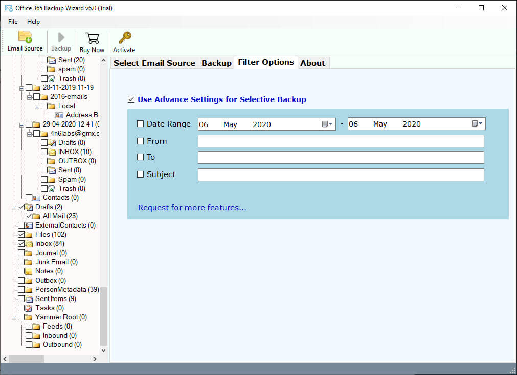 advance setting option