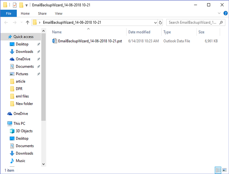 Check the archived data folder