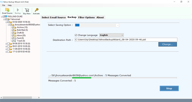 Yahoo Mail to ProtonMail migration