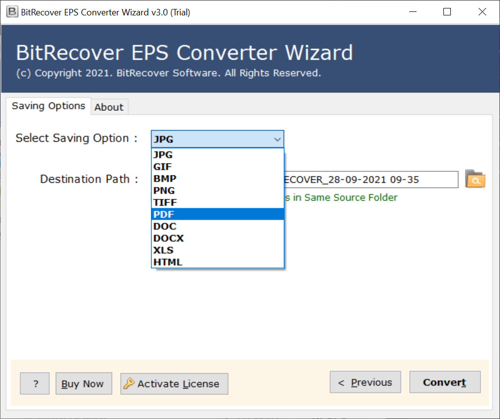 Convert Encapsulated PostScript EPS