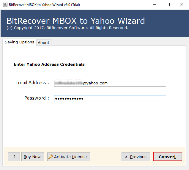 Yahoo credentials