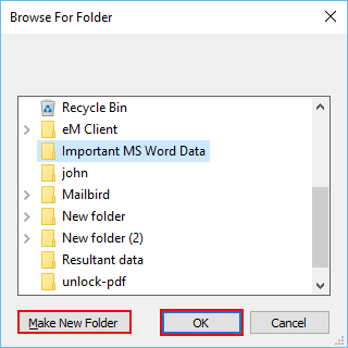 choose a folder