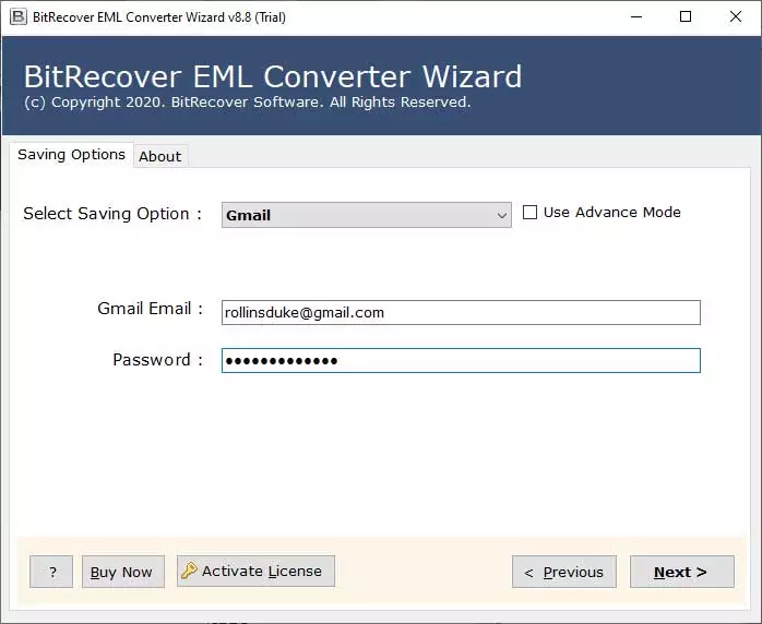 Upload EML to Gmail