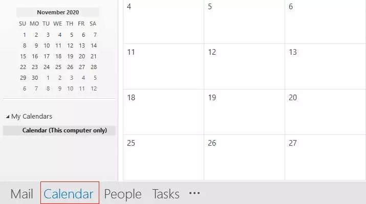 Choose calendar view