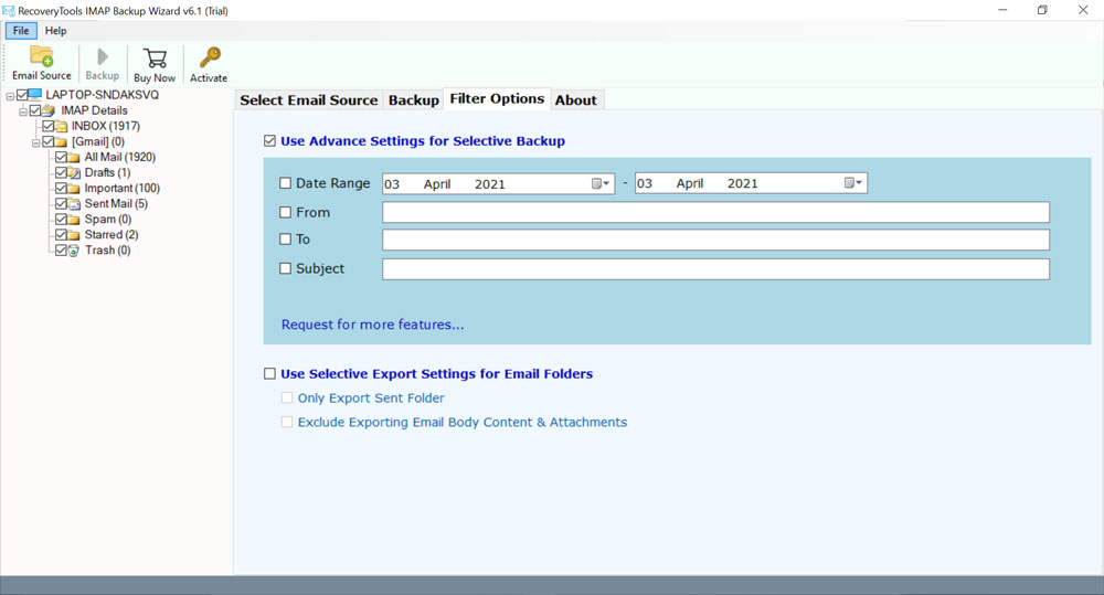 advance filter options