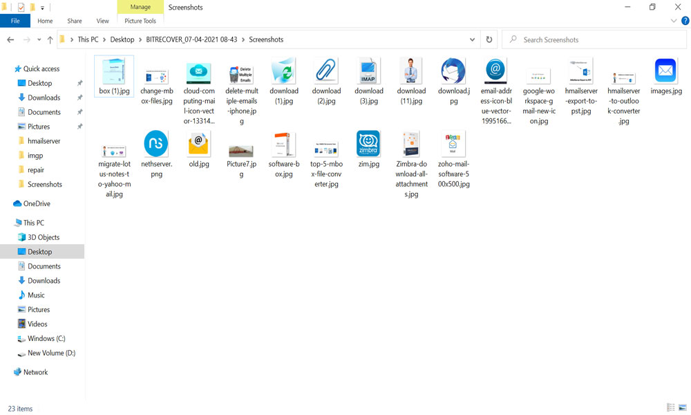 destination folder