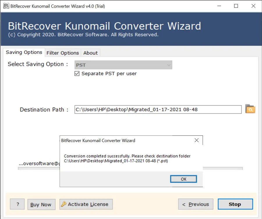 Kunomail migration