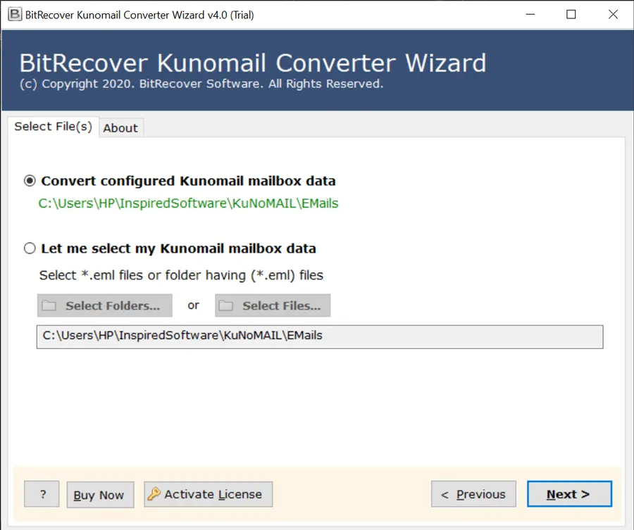 Upload kunomail File