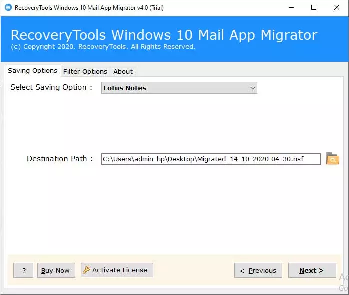 Convert Windows 10 Mail App to Lotus Notes