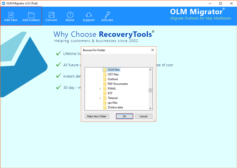 OLM reader for windows