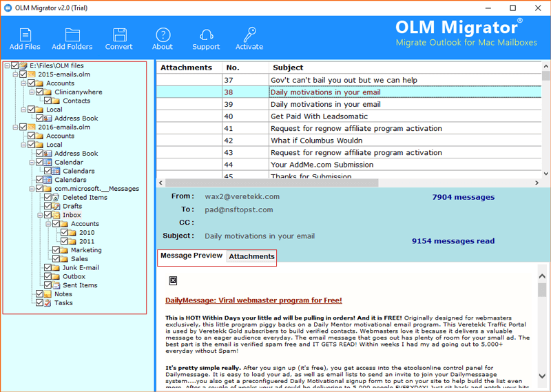 read olm file