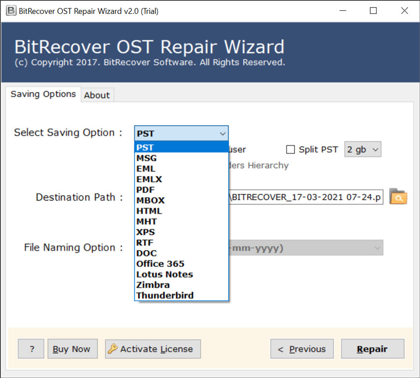 OST file analysis