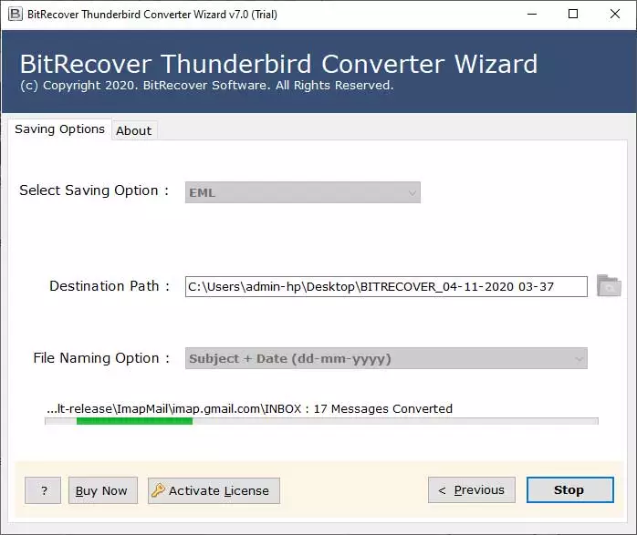 Export Thunderbird Messages to EML