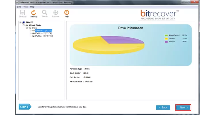 VHD file partition