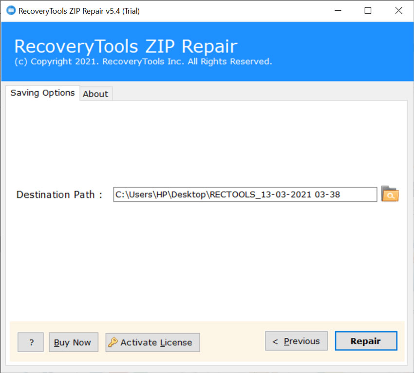 repair Zip file