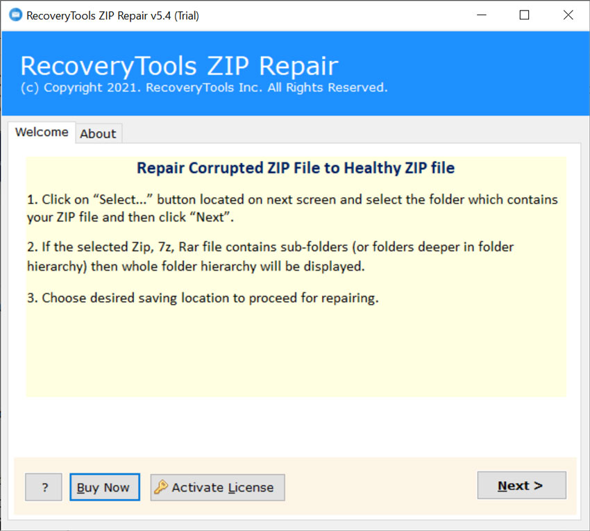 download Zip repair tool