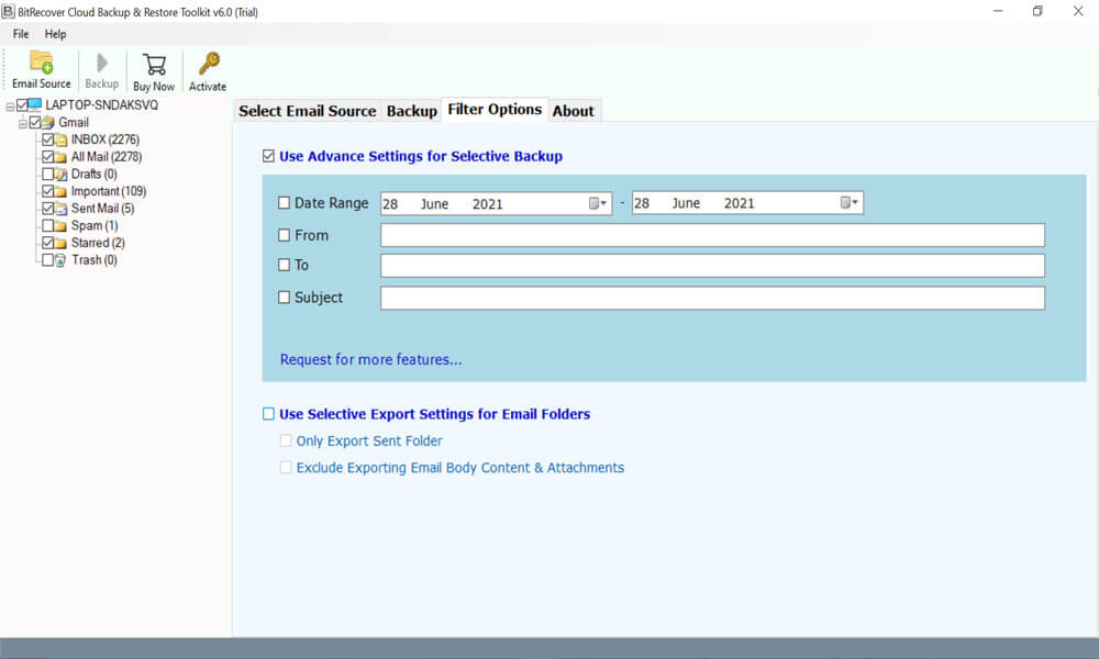 advance filter options