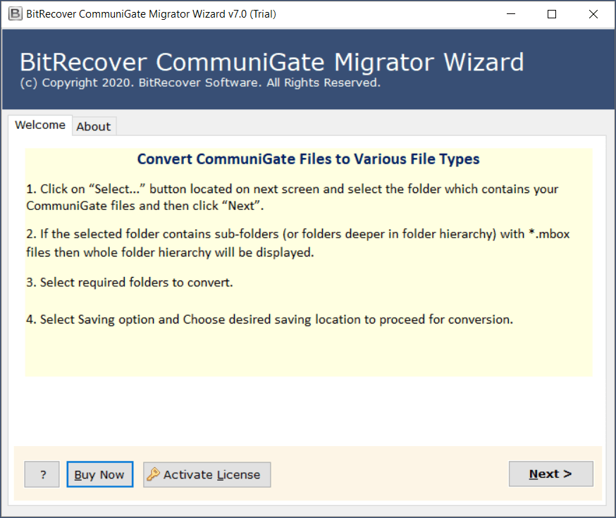 CommuniGate Migration Wizard