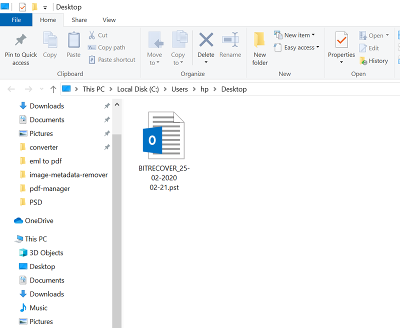 output data
