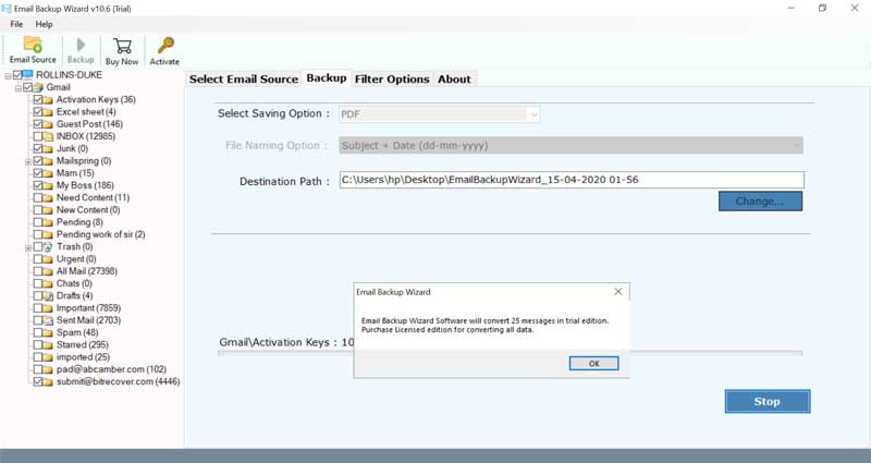 Zimbra mail server backup tool