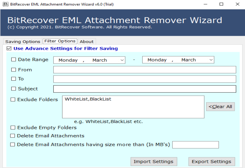 Selectively Remove EML Attachments