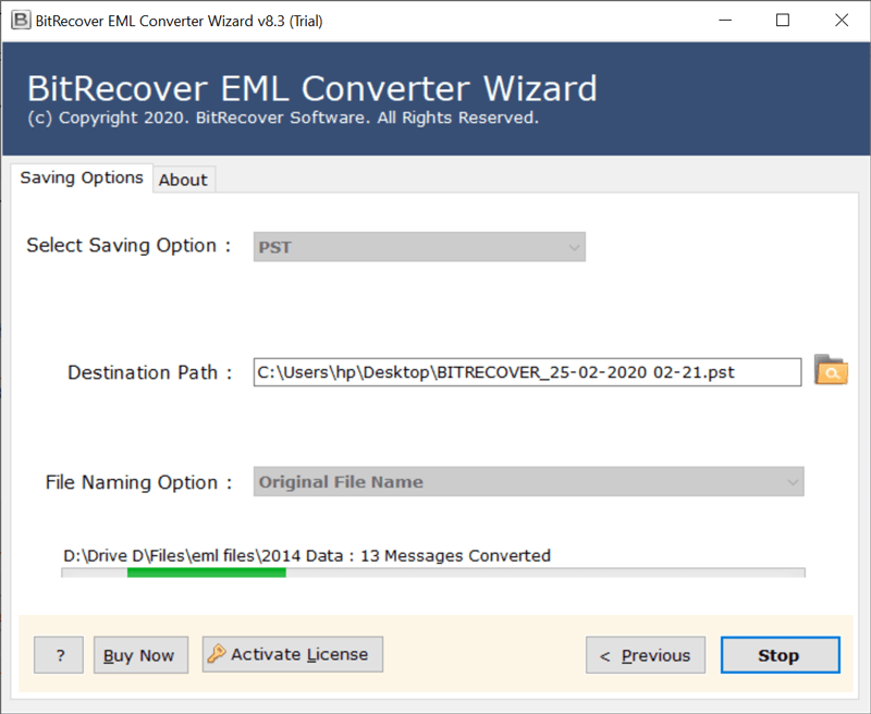 conversion in process