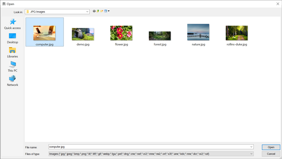 browse and view image files