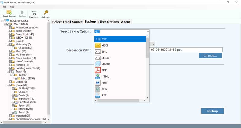 Enable the required folders