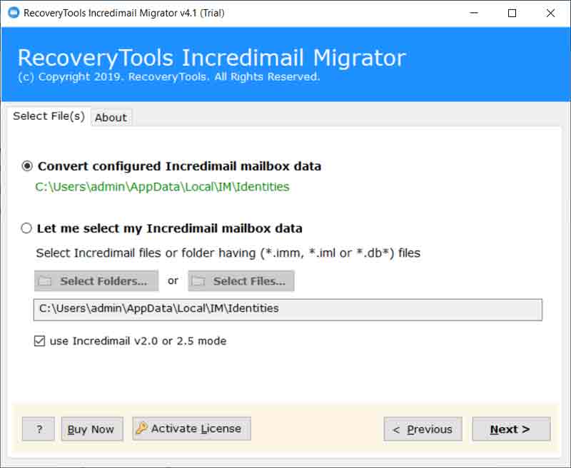 IncrediMail Backup Tool