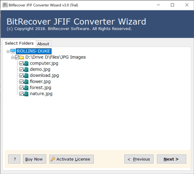 choose file to change JPEG to TIFF