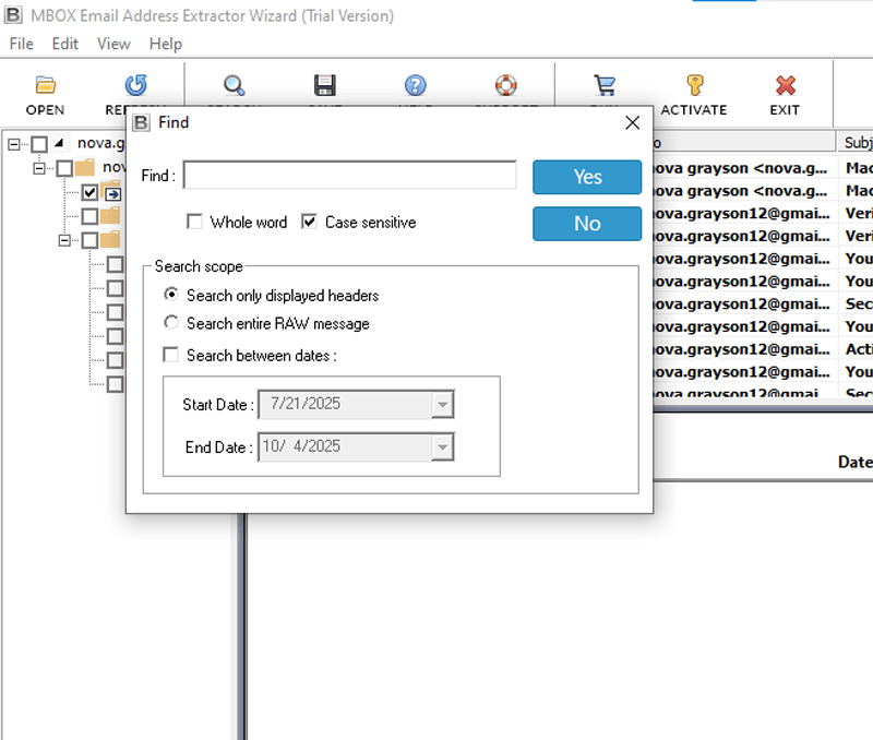Advance search option