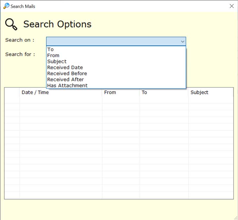 Advance Search Option