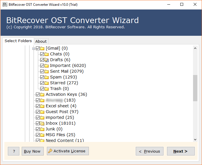 specify the required OST files