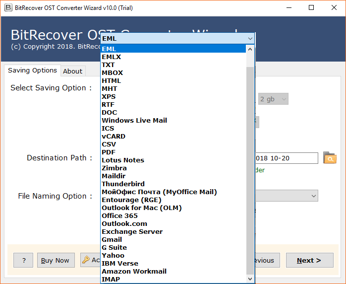 pick any file saving option