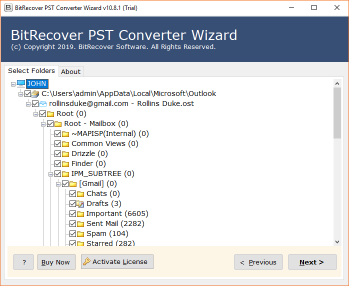 Choose Required Folders
