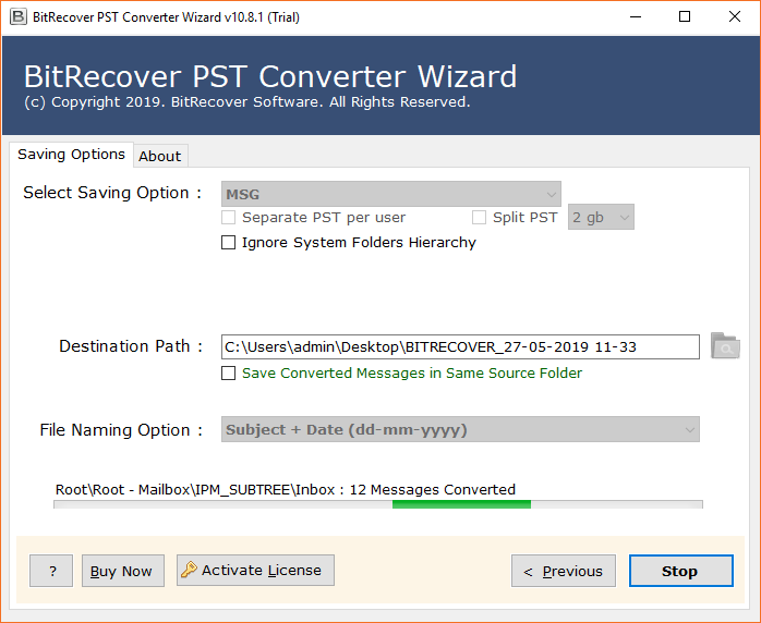 Backup Outlook Mailboxes