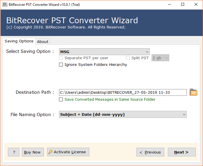 Select Destination Path