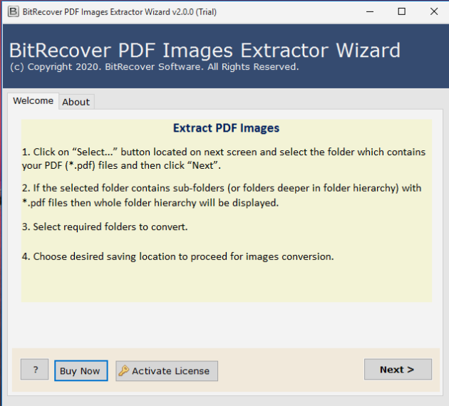 BitRecover PDF Image Extractor Wizard