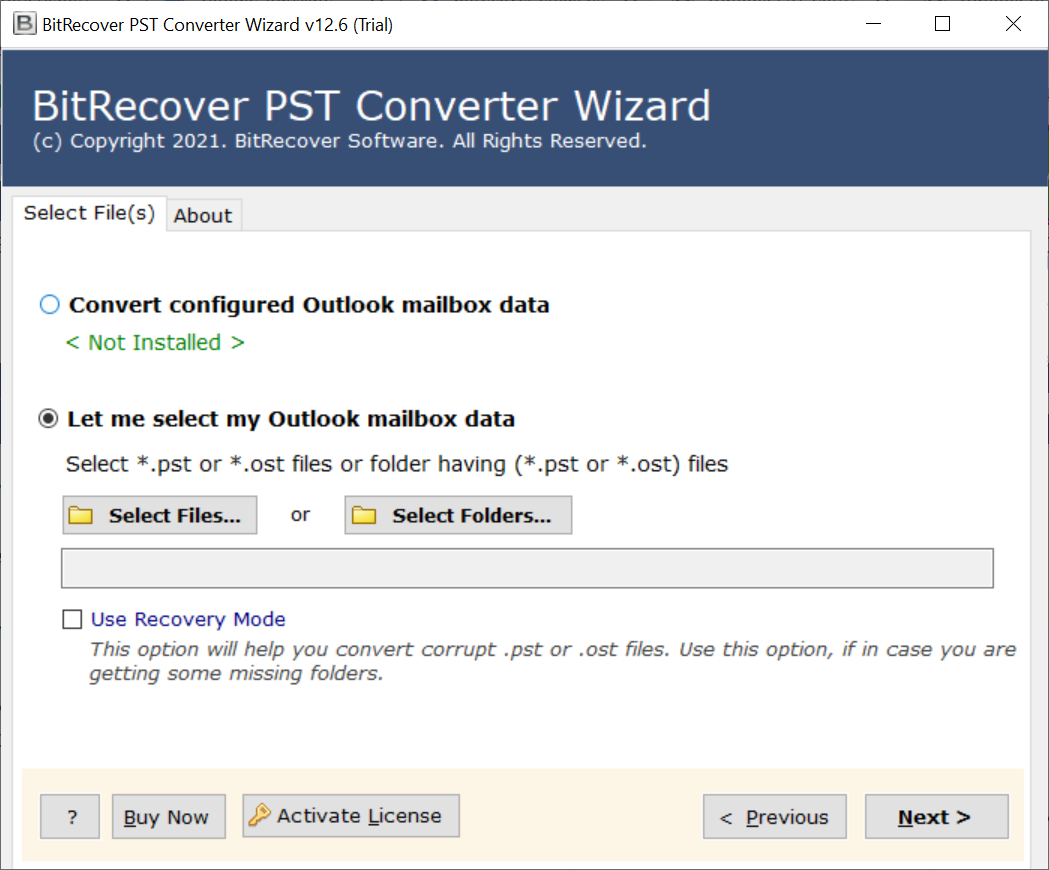Outlook to Windows Live Mail Import Tool