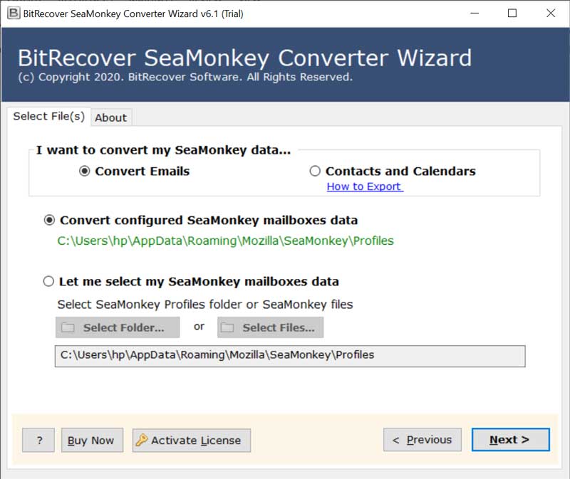 SeaMonkey Configured Location