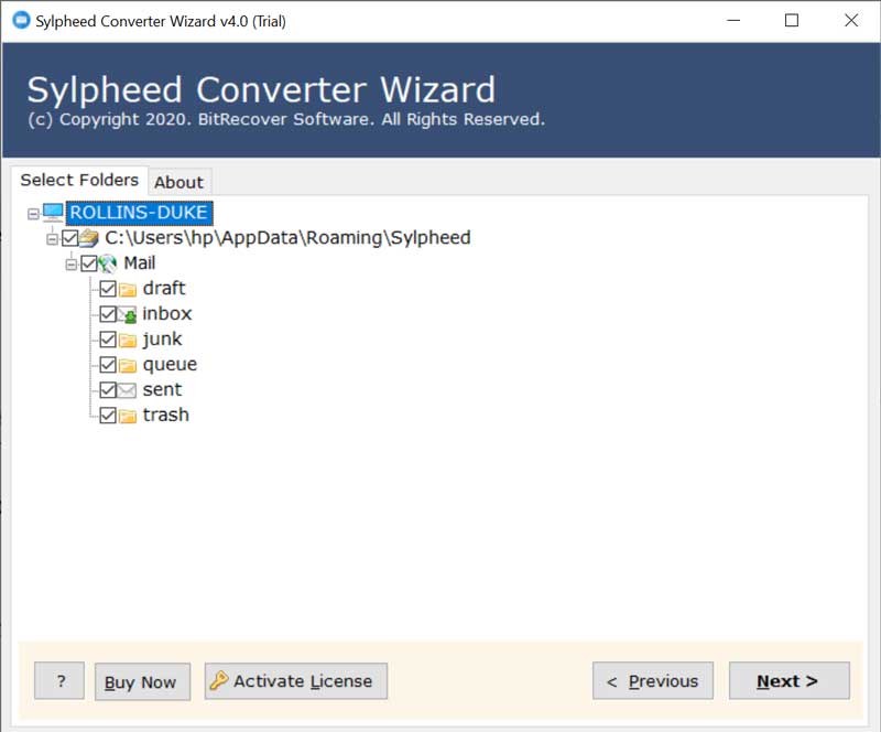 Convert Sylpheed file