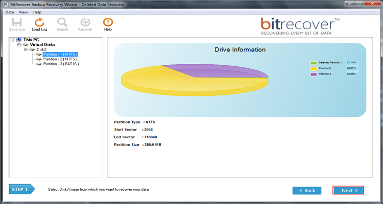 Il software mostra tutte le informazioni