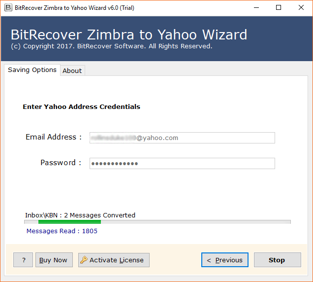 avviato il processo di Zimbra TGZ per Yahoo.