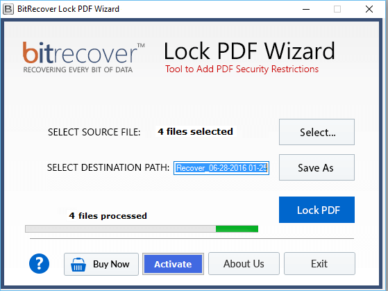 Start PDF Locking