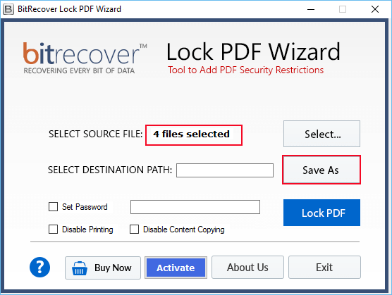 Select destination path