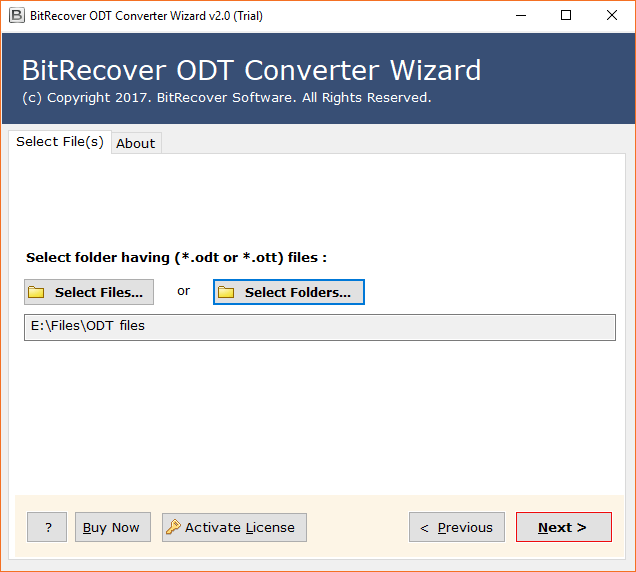 import ODT files or folders