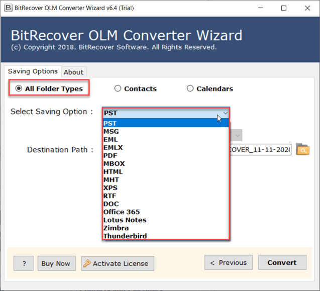 BitRecover Best OLM Converter Wizard