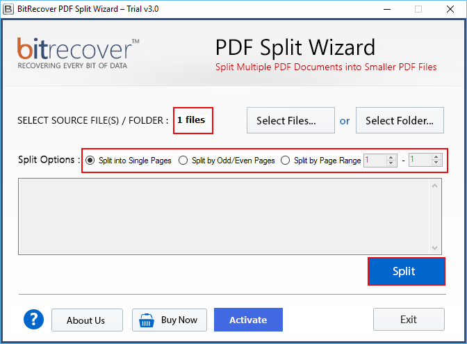 Break PDF into individual pages