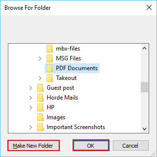 Select folder